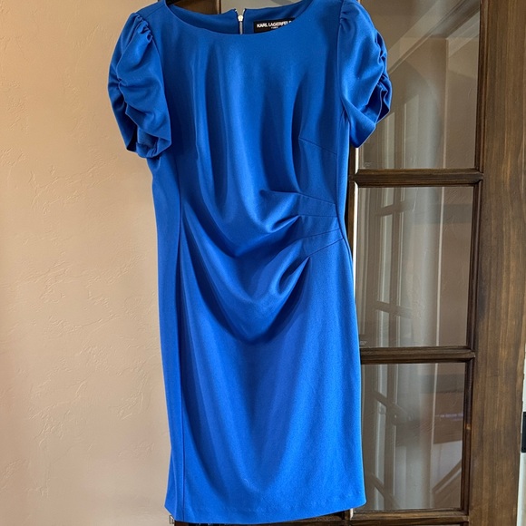 Karl Lagerfeld Royal Blue Midi Dress - Picture 1 of 5